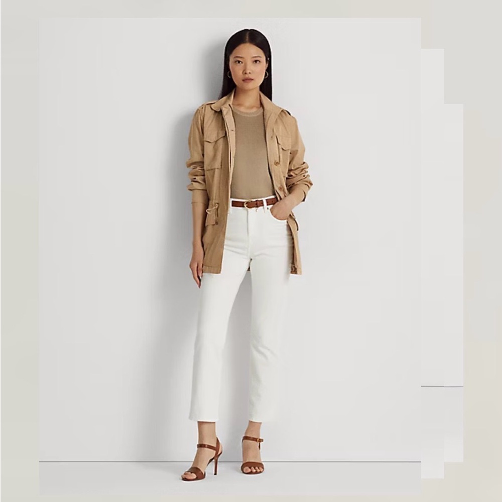 High rise straight ankle Jean